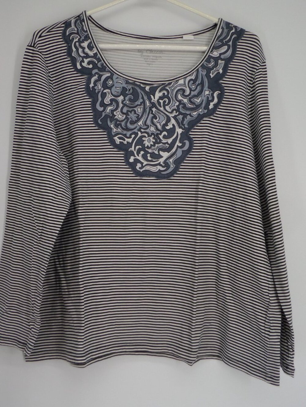 Chico's  Women's Long Sleeve Multi Color Print Top  Size 3 US XL